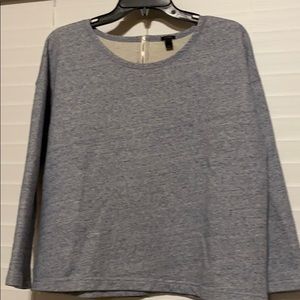 J. Crew long sleeve top exposed zipper